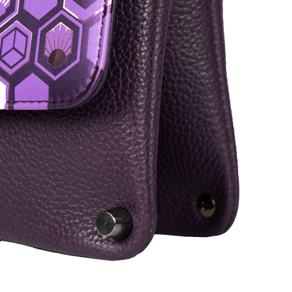 Deep purple handbag sale